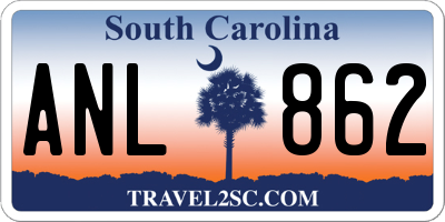 SC license plate ANL862