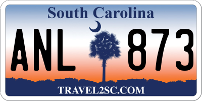SC license plate ANL873