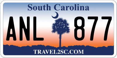 SC license plate ANL877
