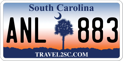 SC license plate ANL883