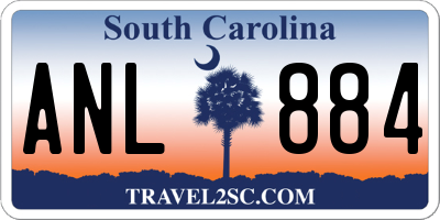 SC license plate ANL884