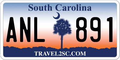 SC license plate ANL891