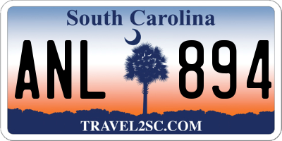SC license plate ANL894