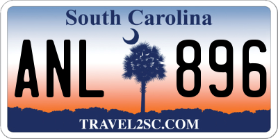 SC license plate ANL896