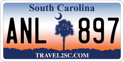SC license plate ANL897