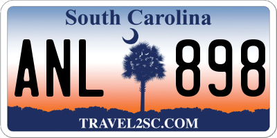 SC license plate ANL898