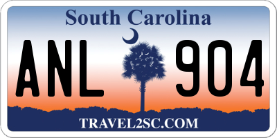 SC license plate ANL904