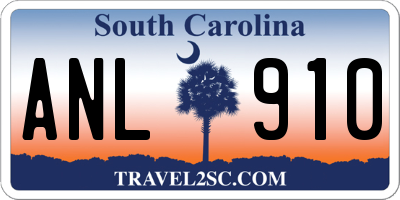 SC license plate ANL910