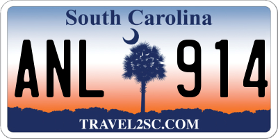 SC license plate ANL914