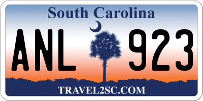 SC license plate ANL923