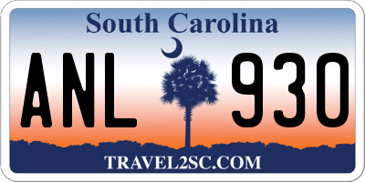 SC license plate ANL930