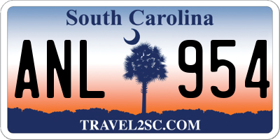 SC license plate ANL954