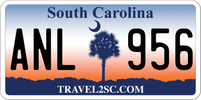 SC license plate ANL956