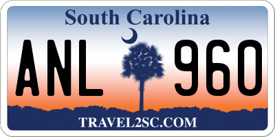 SC license plate ANL960