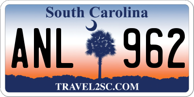 SC license plate ANL962