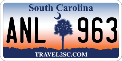 SC license plate ANL963