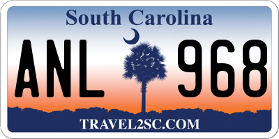 SC license plate ANL968