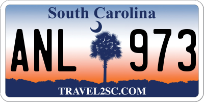 SC license plate ANL973