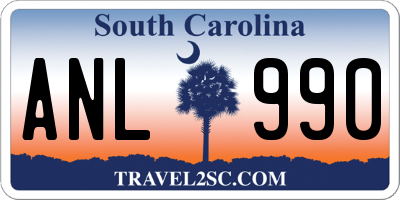 SC license plate ANL990