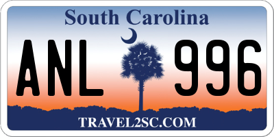 SC license plate ANL996