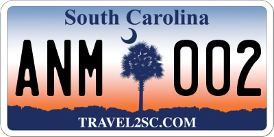 SC license plate ANM002