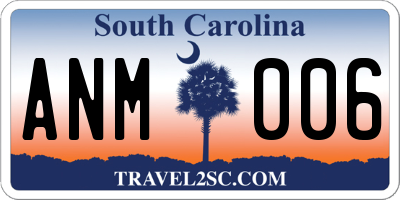 SC license plate ANM006