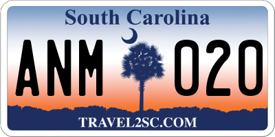 SC license plate ANM020