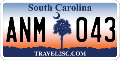SC license plate ANM043