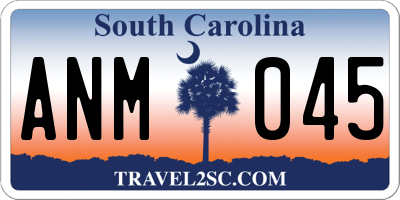 SC license plate ANM045