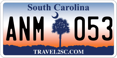 SC license plate ANM053