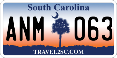SC license plate ANM063
