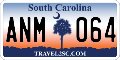 SC license plate ANM064
