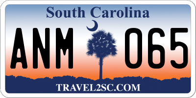 SC license plate ANM065