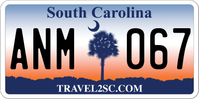 SC license plate ANM067