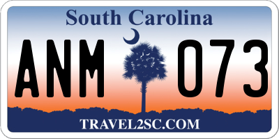 SC license plate ANM073