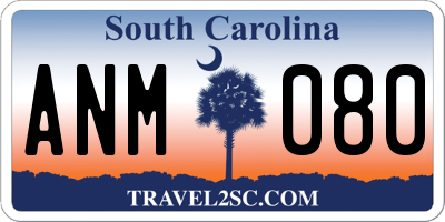 SC license plate ANM080