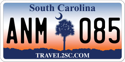 SC license plate ANM085