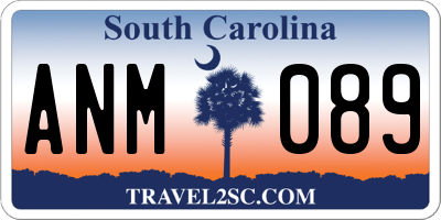 SC license plate ANM089