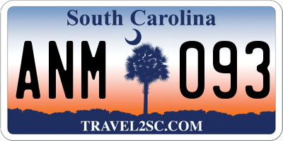 SC license plate ANM093