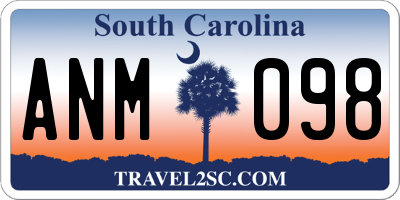 SC license plate ANM098