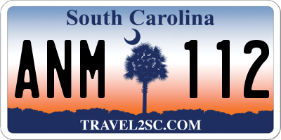 SC license plate ANM112