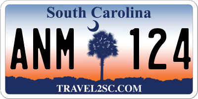 SC license plate ANM124
