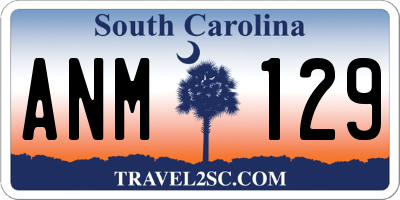 SC license plate ANM129