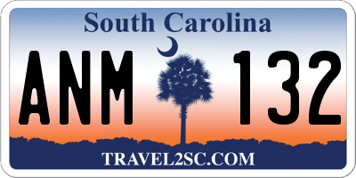 SC license plate ANM132
