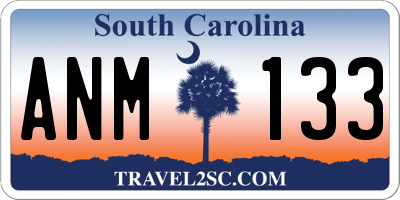 SC license plate ANM133