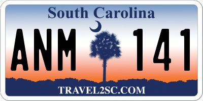 SC license plate ANM141