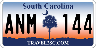 SC license plate ANM144