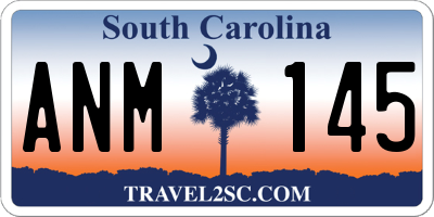 SC license plate ANM145