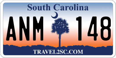 SC license plate ANM148