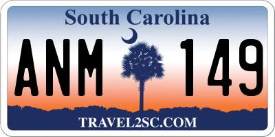 SC license plate ANM149